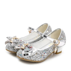 Princess Girls Party Shoes Children Sandals Colorful Sequins High Heels Shoes