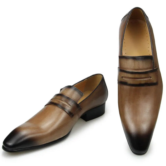 Luxury Brand Men Shoes Formal Casual Loafer High Quality Vintage Business