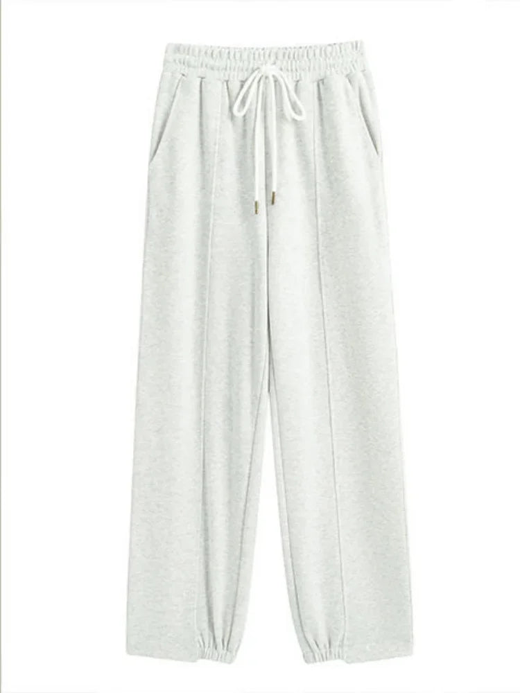 HOUZHOU Women Sweatpants Casual Joggers Harajuku Hip Hop Korean Fashion Y2k Female Wide Leg Sports Trousers Streetwear Loose