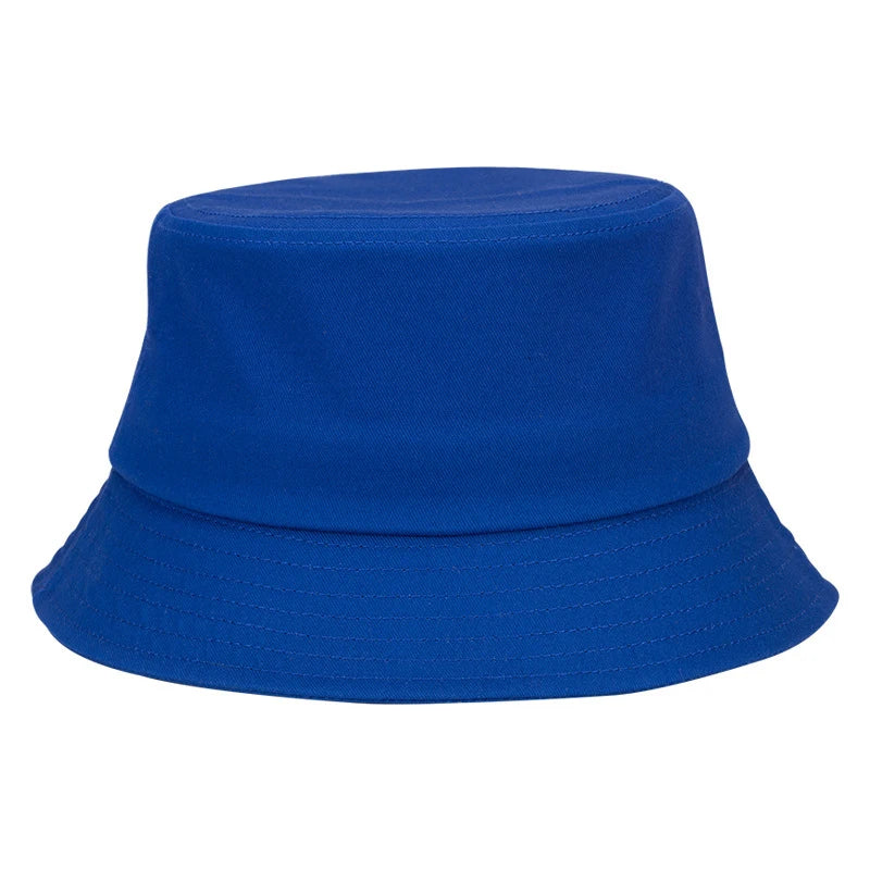 Custom LOGO Design Bucket Hat Women Men Embroidered Print Logo Summer Casual Fishermen Cap Brim Kpop Panama Bob Bucket Gorros