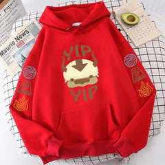 Avatar The Last Airbender Hoodie Men Women Appa YIP Letter Print Long Sleeve