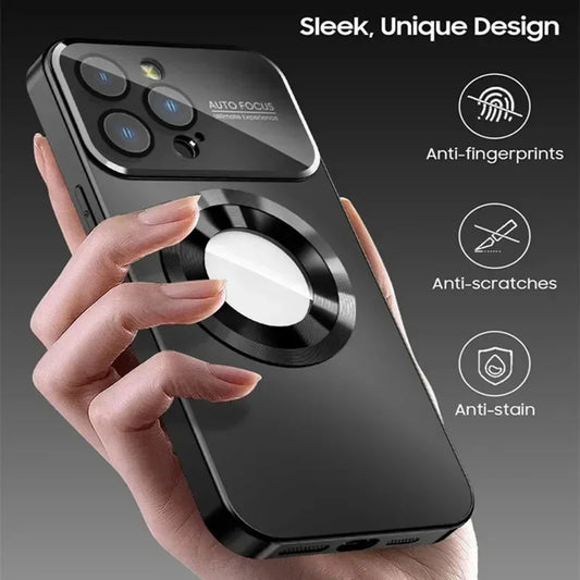 Luxury Titanium Metallic Color Matte Magnetic Case for iPhone 17 16 Pro Max 15 14 Plus 13 12 For Magsafe Wireless Charge Cover