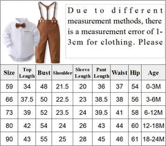 Formal Gentleman Clothng Set for Baby Infant Solid Romper Suit Boy First Birthday Costume 0-24 Month Toddler Cotton Kids Outfit