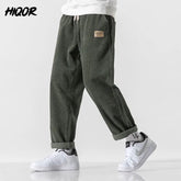 Autumn Winter Fashion Corduroy Pants Men Vintage Japanese Trousers