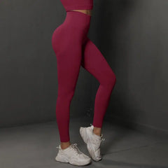 Women Seamless Yoga Pants Fitness Sports Running Sportswear Stretchy Lifting Tights