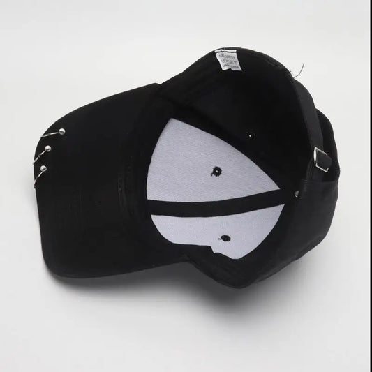 COKK Hip Hop Women's Baseball Cap With Ring Circle Snapback Hats For Men Women Unisex Dad Hat Adjustable Kpop Korean Style Gorra