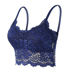 Women Lace Bras Top Comfortable Bralette Solid Color Underwear Vest