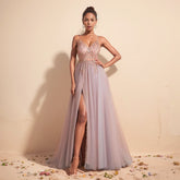 Homecoming Dresses: Spaghetti Straps Evening Dresses Beading Prom Gowns