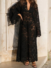Formal attire Dresses: Women Chic Hook Flower Dress Casual Dress