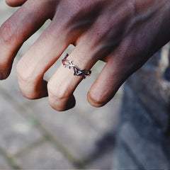 Punk Irregular Thorn Couple Ring Vintage Hip Hop Personalized Men's Adjustable