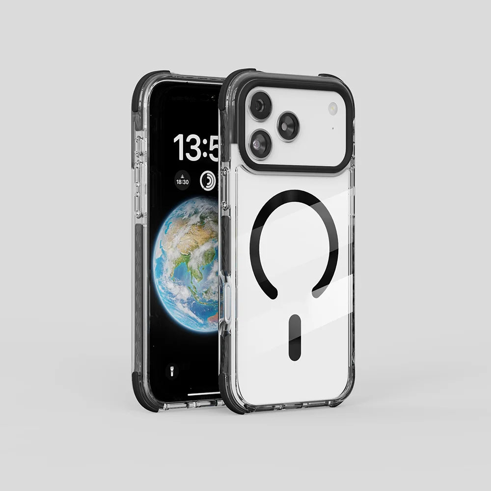 iPhone 17 pro max acrylic mobile phone case tpe suitable for high permeability 17 airbag anti-drop magnetic case green