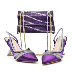 Matching Shoes and Bags: Fashion Party Italian Shoe Bag Set Ladies Shoe