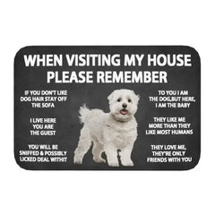 Please Remember Shih Tzu Dogs House Rules Entrance Doormat Decor Kitchen Welcome