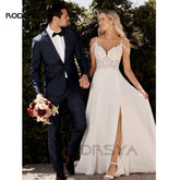 White Bridesmaid Dresses: Wedding Dress For Women Pearl Lace Appliques Bridal Gowns