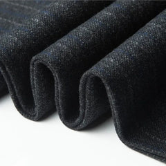 Suit Pant Loose Striped Hight Waist Wool Trousers Classic Straight Formal Mens Dress Pants