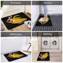 Nicolas Cage In A Banana Doormat Anti-Slip Kitchen Bath Mat Toilet Floor Door Entrance