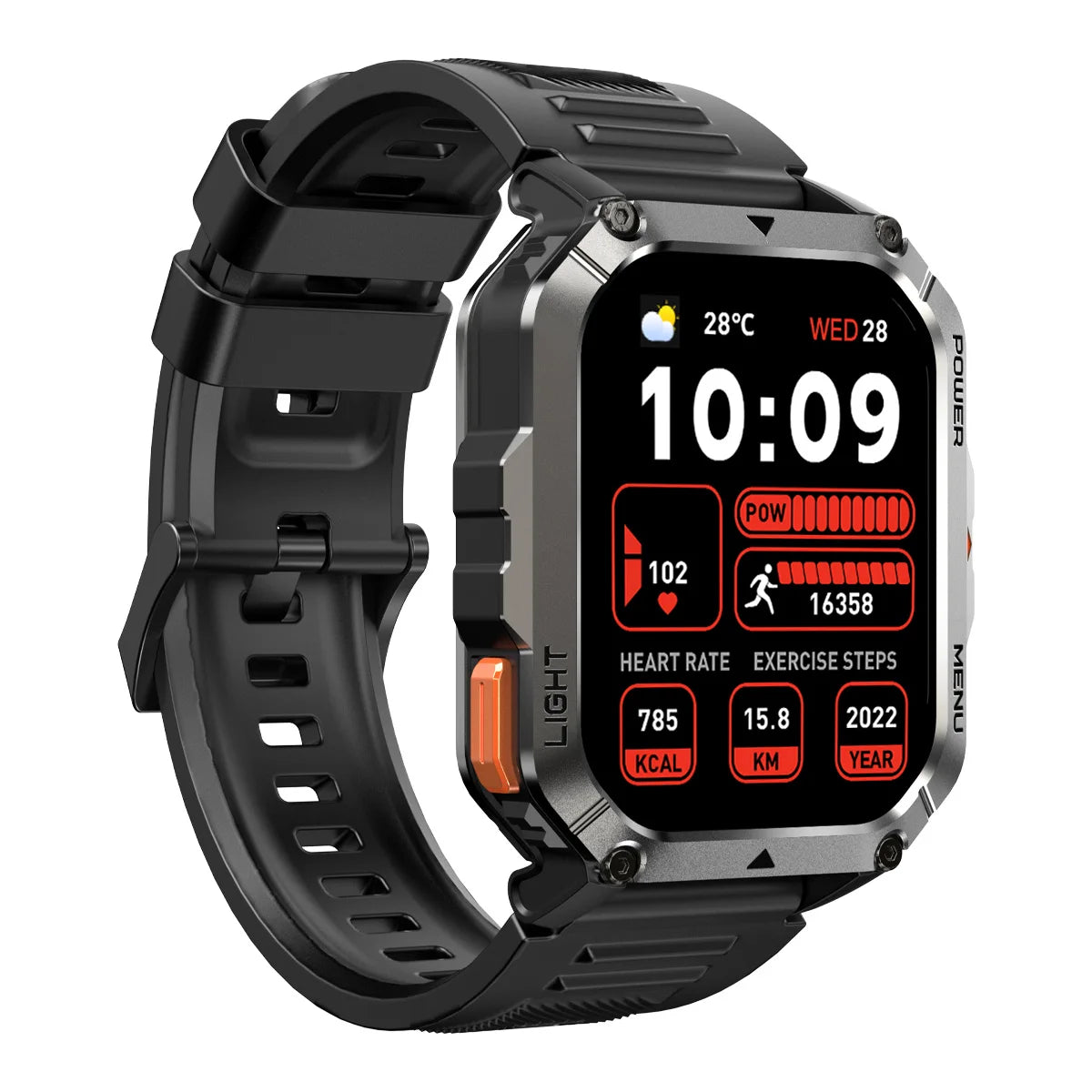 Blackview W70 Pro Sports Fitness Smart Watch 2.01 Screen Bluetooth Talking Watch LED Flashlight Outdoor Smart Watch With Compass