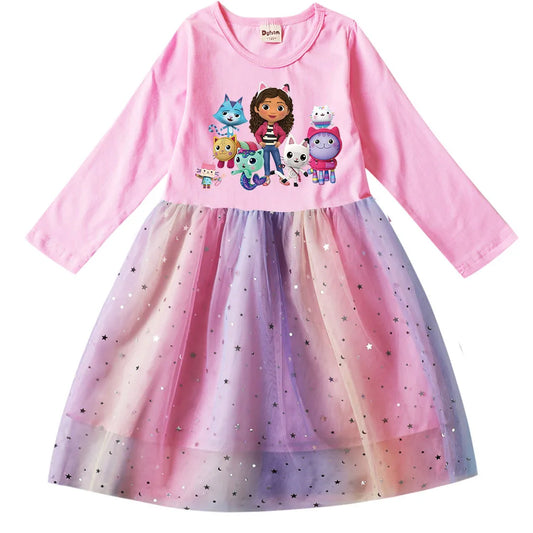 Dress Kids Gaby Chat Clothes Baby Girls Long Sleeve Casual Dresses