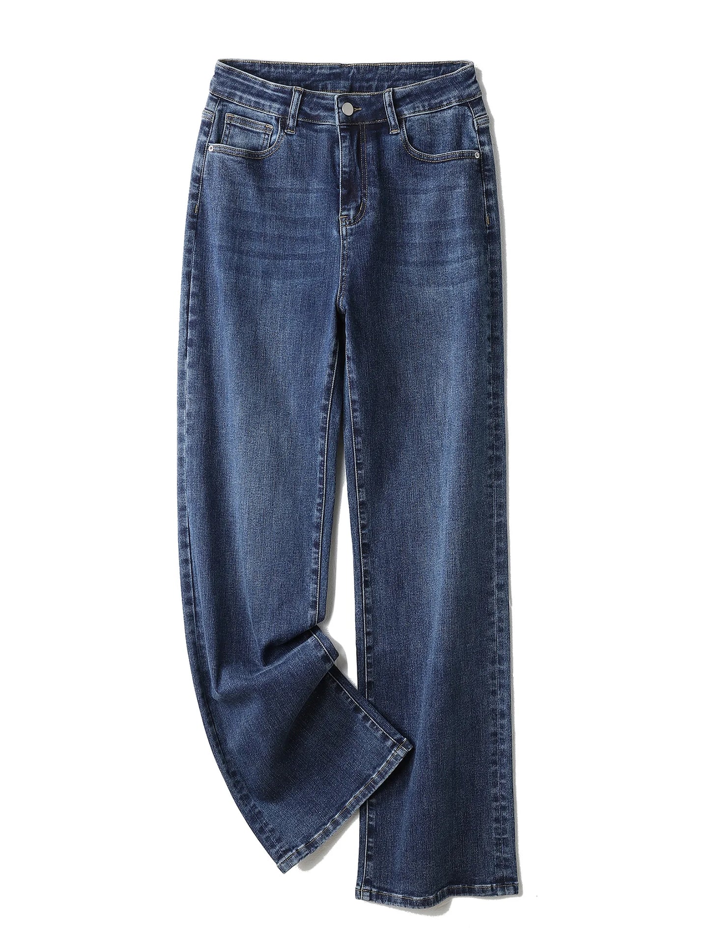 Plus Size Wide Leg Jeans for Women High Waist Stretchy Lady Baggy Jeans