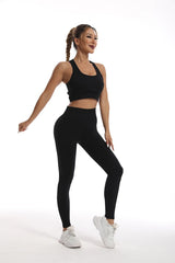 Women's tracksuit Fitness Yoga Sets Sportswear Workout Sports Bra+High Waist Leggings