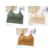 Sports Bra with removable cups Seamless Comfortable Wireless Bra For Women