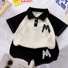 Children Clothing Kids Clothes Quick Drying Polo Shirt Sets Boys T-shirt Shorts Summer Cotton Short Sleeve Fashion Suit2PCS