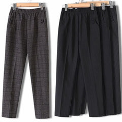 Plus size 8XL Autumn Women Trousers Oversize Elastic High Waist Loose Casual Pants