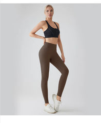 Spring Seamless Shark Leggings Women Mid-High Waist Tight Leggings