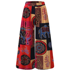 Women's Wide Leg Boho Harem Pants Gypsy Hippie Palazzo Pants