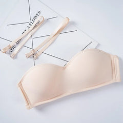 Women Invisible Bra Strapless Bralette 1/2 Cup Women's Underwear Female
