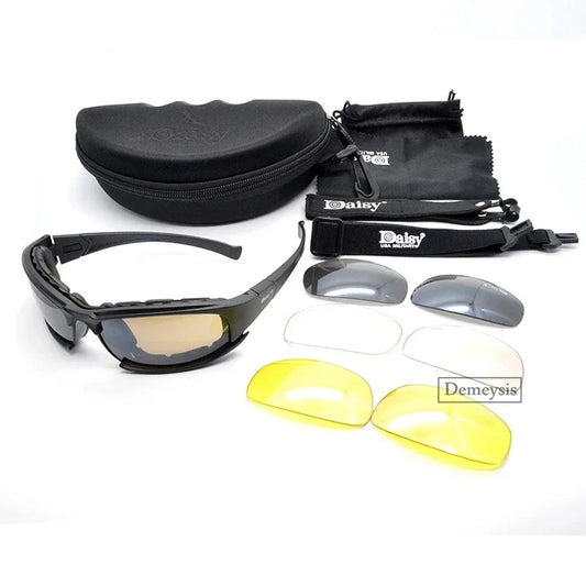 Glasses Outdoor Sport Goggles Sunglasses with 4 Lens
