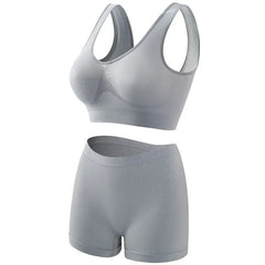 Seamless Bra Set Women Low Waist Underwear Female Tanks Bra Top
