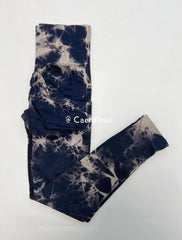 Women Tie Dye Gym Leggings Seamless Yoga Pants Scrunch Sports Fitness Tights