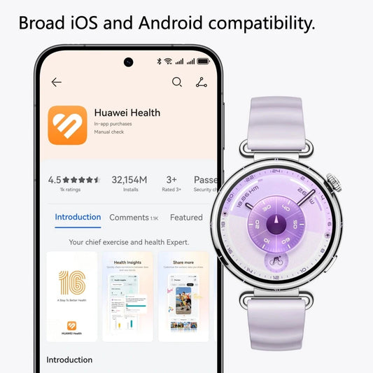 HUAWEI Watch GT 6 Smartwatch,Up to 21-Day Battery Life,Global Version,Buit-in Map,Replay Message,compatible with iOS and Android