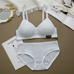 Women Seamless Bra Panties Set Stretch Sport Bra Thong Briefs