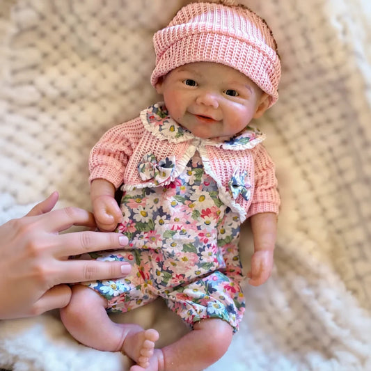 13Inch bebe reborn de silicona Full Body Silicone Open Mouth Vivienne Newborn Baby Doll for Birthday Gifts