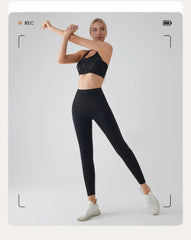 Spring Seamless Shark Leggings Women Mid-High Waist Tight Leggings