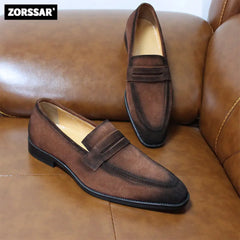 Genuine Leather Men Shoes Casual Luxury Brand Formal Mens Loafers Moccasins