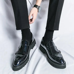 Men Designer Loafers Formal Dress Wedding Shoes Genuine Leather Luxury Casual