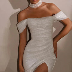 Homecoming Dresses: Off the Shoulder Lace Up Back Women's Evening Dress