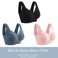 Bras Plus Size Seamless Lace Bra Bralette Backless Lady Brassiere Vest Female