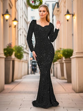 Homecoming Dresses: Evening Gown Sequin Stretchy Velvet Women Dresses