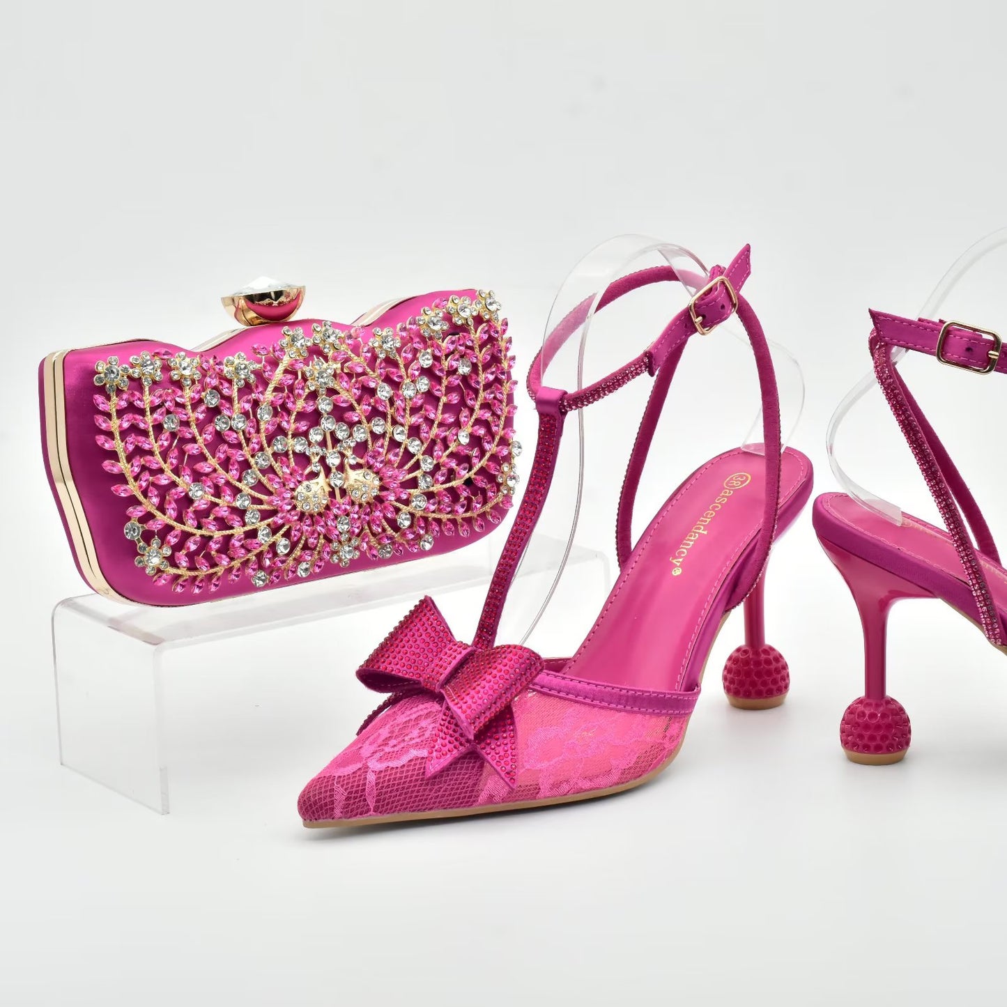 Matching Shoes and Bags: Gold Shoes and Bags To Match Set Italy Party Pumps