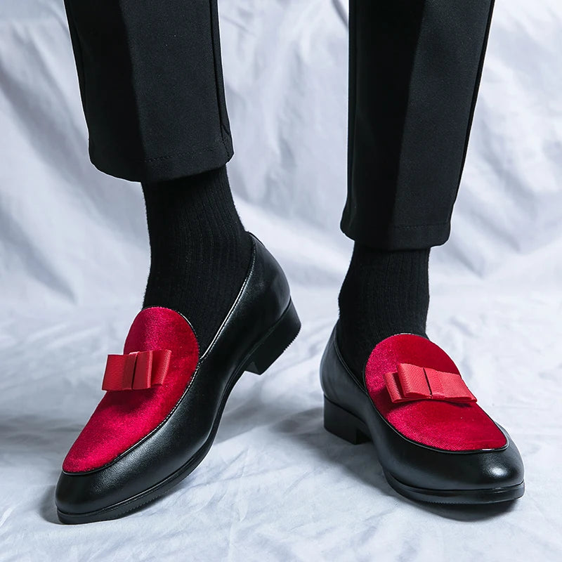 Men Leather Shoes Slip-On Men Shoes Casual Loafers Party Social Dress Shoes