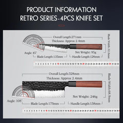 1PC-5PC Kitchen Knife Set Chef Utility Stainless Steel 3 Layers Composite