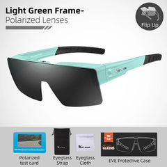 Sunglasses Flip Up Lens Polarized Glasses Fit Over Sunshade MTB Road