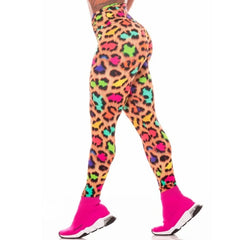 Leopard Stripe 3D Print Women's Pants Push Up Running Sports Leggings Slim Pants