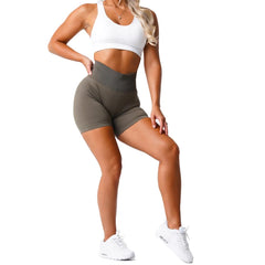 Solid Seamless Shorts Women Soft Workout Tights Fitness Outfits Yoga Pants Gym Wear