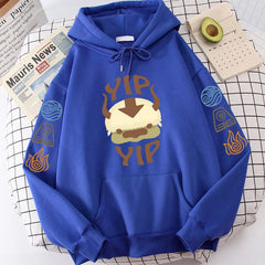 Avatar The Last Airbender Hoodie Men Women Appa YIP Letter Print Long Sleeve