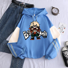 Anime My Hero Academia Kawaii Bakugou Katsuki Manga Hoodies Men Plus Size